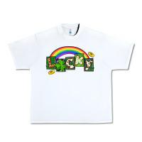White Lucky St. Patrick's Day Urban Heavy Tee - CowGirlArtShop
