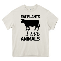 Cream Eat Plants Love Animals Heavy Core Tee - Bettercallsaul