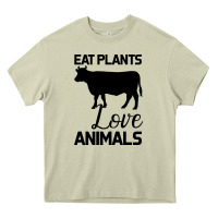 Mossy Eat Plants Love Animals Heavy Core Tee - Bettercallsaul