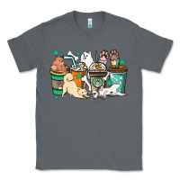 Charcoal Heather Dog coffee cups Classic Tee - HowdyJamesFarm