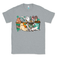 Heather Grey Dog coffee cups Classic Tee - HowdyJamesFarm