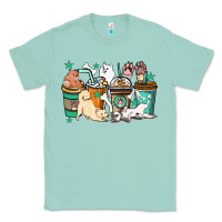 Seafoam Dog coffee cups Classic Tee - HowdyJamesFarm