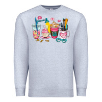 Heather Grey teacher coffee cup Premium Sweatshirt - AdoDesignShop