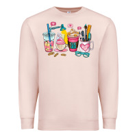 Pale Pink teacher coffee cup Premium Sweatshirt - AdoDesignShop