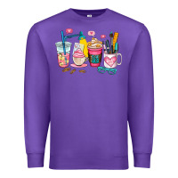 Purple teacher coffee cup Premium Sweatshirt - AdoDesignShop