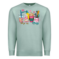 Seafoam teacher coffee cup Premium Sweatshirt - AdoDesignShop