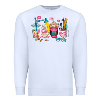 White teacher coffee cup Premium Sweatshirt - AdoDesignShop
