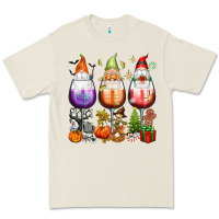 Bone Hallothanksmas wine glasses and gnomes Premium Tee - texasbilliewilder