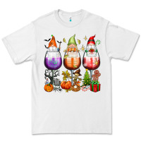White Hallothanksmas wine glasses and gnomes Premium Tee - texasbilliewilder