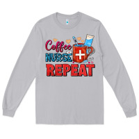 Moon Dust Coffee Nurse Repeat Long Sleeve Tee - FaDigitalArtStudio