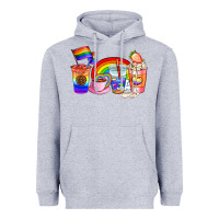 Heather Grey pride coffee cups Heavyweight Hoodie - AdoDesignShop