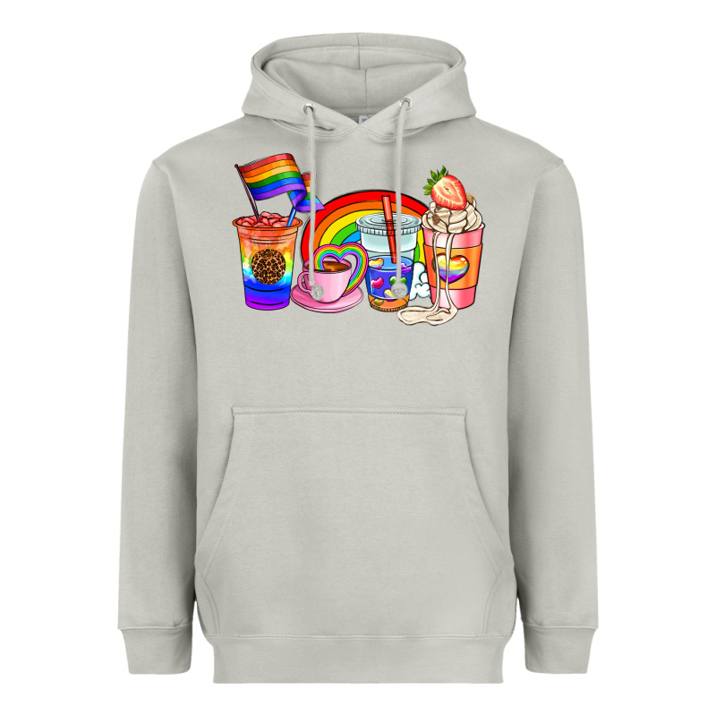 Pride Coffee Cups Heavyweight Hoodie by AdoDesignShop | Teevron