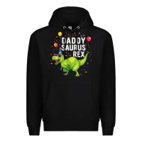 Black Mens Daddysaurus T Rex Dinosaur Daddy Family Matching Gifts Idea Premium Hoodie - maiPhamDesign