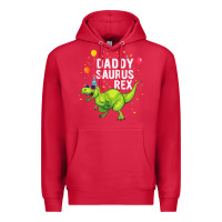 Cardinal Mens Daddysaurus T Rex Dinosaur Daddy Family Matching Gifts Idea Premium Hoodie - maiPhamDesign