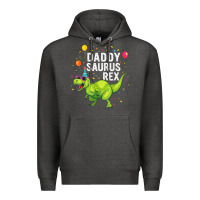 Charcoal Heather Mens Daddysaurus T Rex Dinosaur Daddy Family Matching Gifts Idea Premium Hoodie - maiPhamDesign