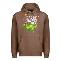 Chestnut Mens Daddysaurus T Rex Dinosaur Daddy Family Matching Gifts Idea Premium Hoodie - maiPhamDesign