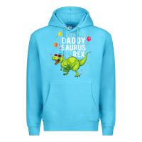 Ocean Blue Mens Daddysaurus T Rex Dinosaur Daddy Family Matching Gifts Idea Premium Hoodie - maiPhamDesign