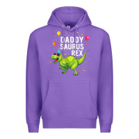 Purple Mens Daddysaurus T Rex Dinosaur Daddy Family Matching Gifts Idea Premium Hoodie - maiPhamDesign