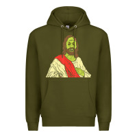 Army Green zombie jesus halloween costume christian christ Premium Hoodie - maiPhamDesign