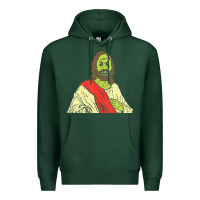 Sports Green zombie jesus halloween costume christian christ Premium Hoodie - maiPhamDesign