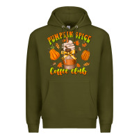 Army Green pumpkin spice coffee club Premium Hoodie - CowhideDigitalArt