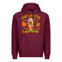 Burgundy pumpkin spice coffee club Premium Hoodie - CowhideDigitalArt