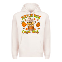 Pale Pink pumpkin spice coffee club Premium Hoodie - CowhideDigitalArt