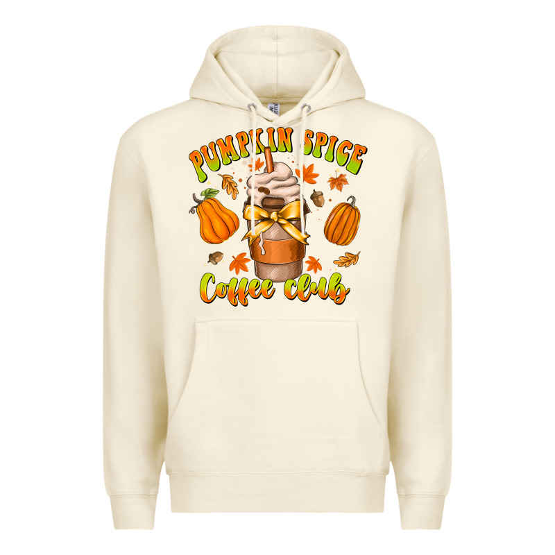 Pumpkin Spice Coffee Club Premium Hoodie by CowhideDigitalArt | Teevron