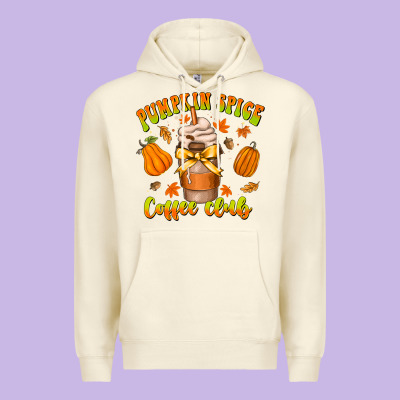 Pumpkin Spice Coffee Club Premium Hoodie Designed By Cowhidedigitalart