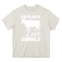 Cream Eat Plants Love Animals Heavy Core Tee - Bettercallsaul
