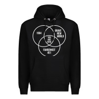 Black 1984 Brave New World Fahrenheit 451 Conspiracy T-Shirt Premium Hoodie - maiPhamDesign