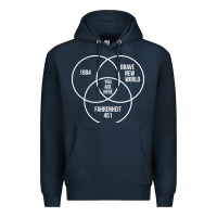 Navy 1984 Brave New World Fahrenheit 451 Conspiracy T-Shirt Premium Hoodie - maiPhamDesign