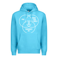 Ocean Blue 1984 Brave New World Fahrenheit 451 Conspiracy T-Shirt Premium Hoodie - maiPhamDesign
