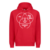 Red 1984 Brave New World Fahrenheit 451 Conspiracy T-Shirt Premium Hoodie - maiPhamDesign