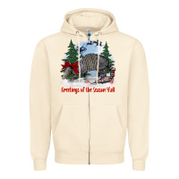 Sandshell greetings of the season y'all with armadillo Zipper Hoodie - BarkalooDesign