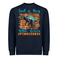 Navy just a boy who loves baby spinosaurus Heavyweight Sweatshirt - Artiststas