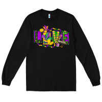 Black mardi gras love Long Sleeve Tee - FaDigitalArtStudio