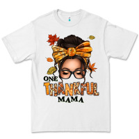 White one thankful mama afro messy bun Premium Tee - texasbilliewilder