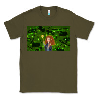Army Green wizard girl and cat Classic Tee - TumblerDesignByShophia