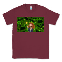 Burgundy wizard girl and cat Classic Tee - TumblerDesignByShophia