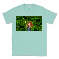 Seafoam wizard girl and cat Classic Tee - TumblerDesignByShophia