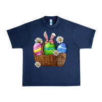 Navy Easter eggs  Easter Day Urban Heavy Tee - CowGirlArtShop