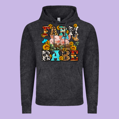 Western Farm Babe Vintage Hoodie Designed By Oliviacreatesart