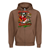 Chestnut louisiana christmas with santa Zipper Hoodie - BarkalooDesign