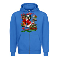 True Royal louisiana christmas with santa Zipper Hoodie - BarkalooDesign