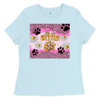 Baby Blue life is better with a cat Ladies Tee - TumblerDesignByShophia