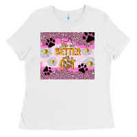 White life is better with a cat Ladies Tee - TumblerDesignByShophia