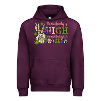 Mauve Wine somebody's high maintenance  problem Urban Hoodie - JahusDesignShop