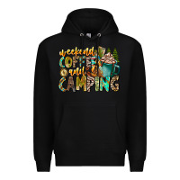 Black Weekends Coffee And Camping Premium Hoodie - CowhideDigitalArt