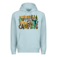 Blue Mist Weekends Coffee And Camping Premium Hoodie - CowhideDigitalArt